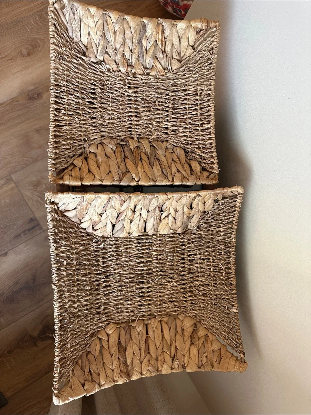 Natural Seagrass Woven Storage Basket - Neutral Set of 2